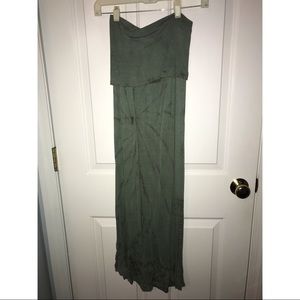 Army green maxi dress